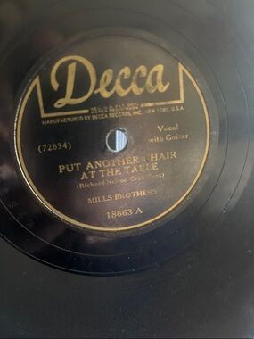 The Mills Brothers Put Another Chair At The Table".